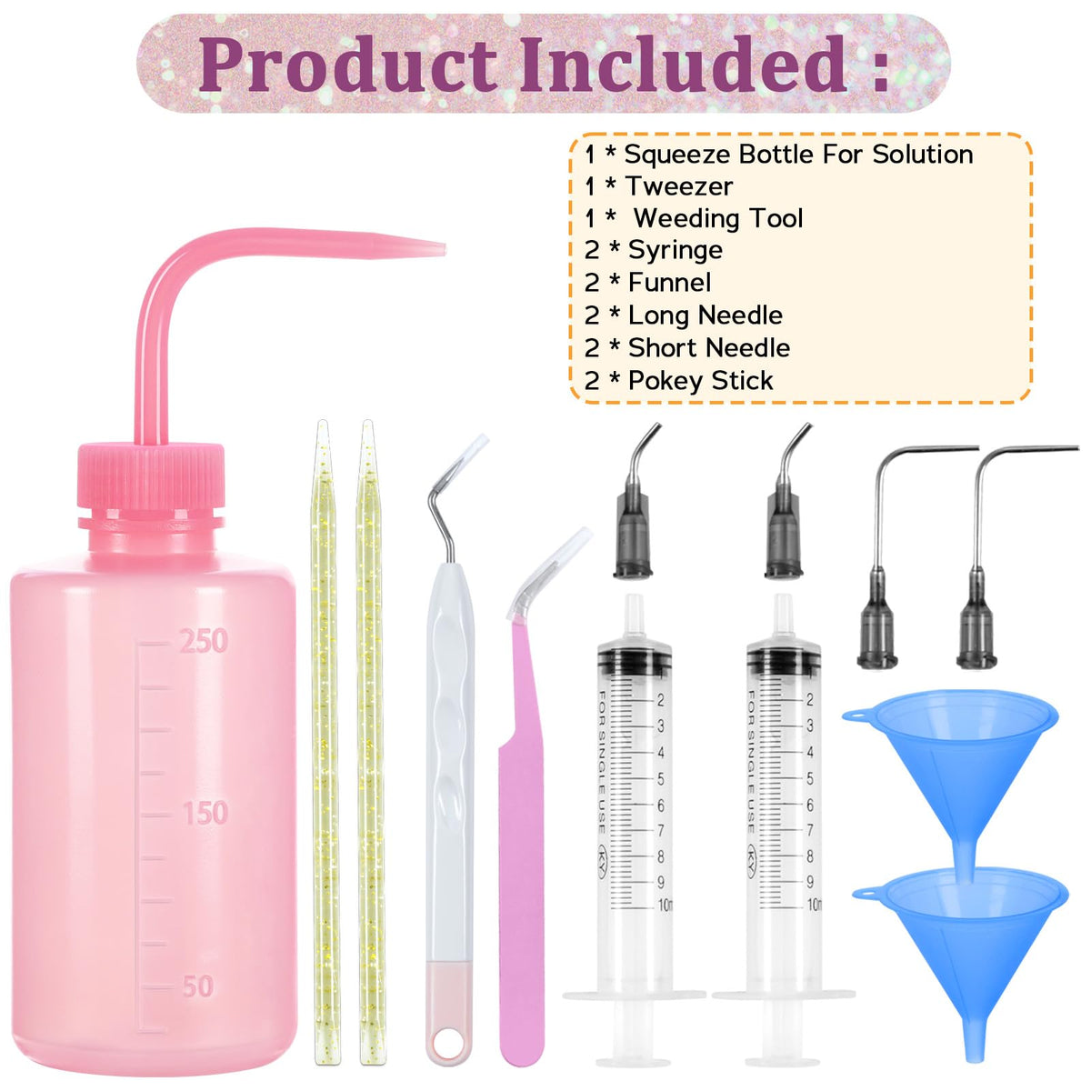 Maucircol 13 Pieces Snow Globe Tumbler DIY Kit Supplies for Snow Globe, Snowglobe Tumbler DIY Tool (Cups are NOT Included)