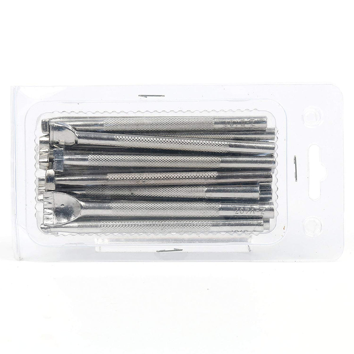 DUJISO Leather Working Saddle Making Tools DIY Leather Craft Stamps Set 20pcs Silver