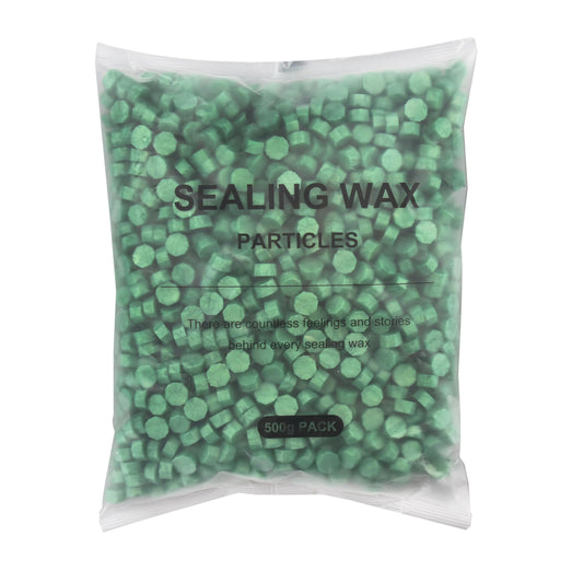 Mceal Sealing Wax Beads,Octagon Shape Wax Seal (Grass Green, 1600Pcs)