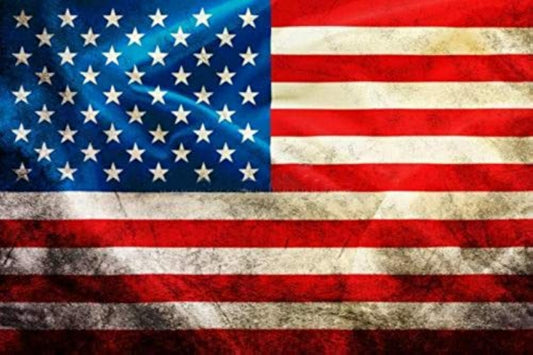 SHFICDJ 5D DIY Round Beads Diamond Painting for Adults American Flag Full Diamond Painting Picture Rhinestones by Number Kits for Room Home Wall Decor (11.8x17.7inch/30x45CM)