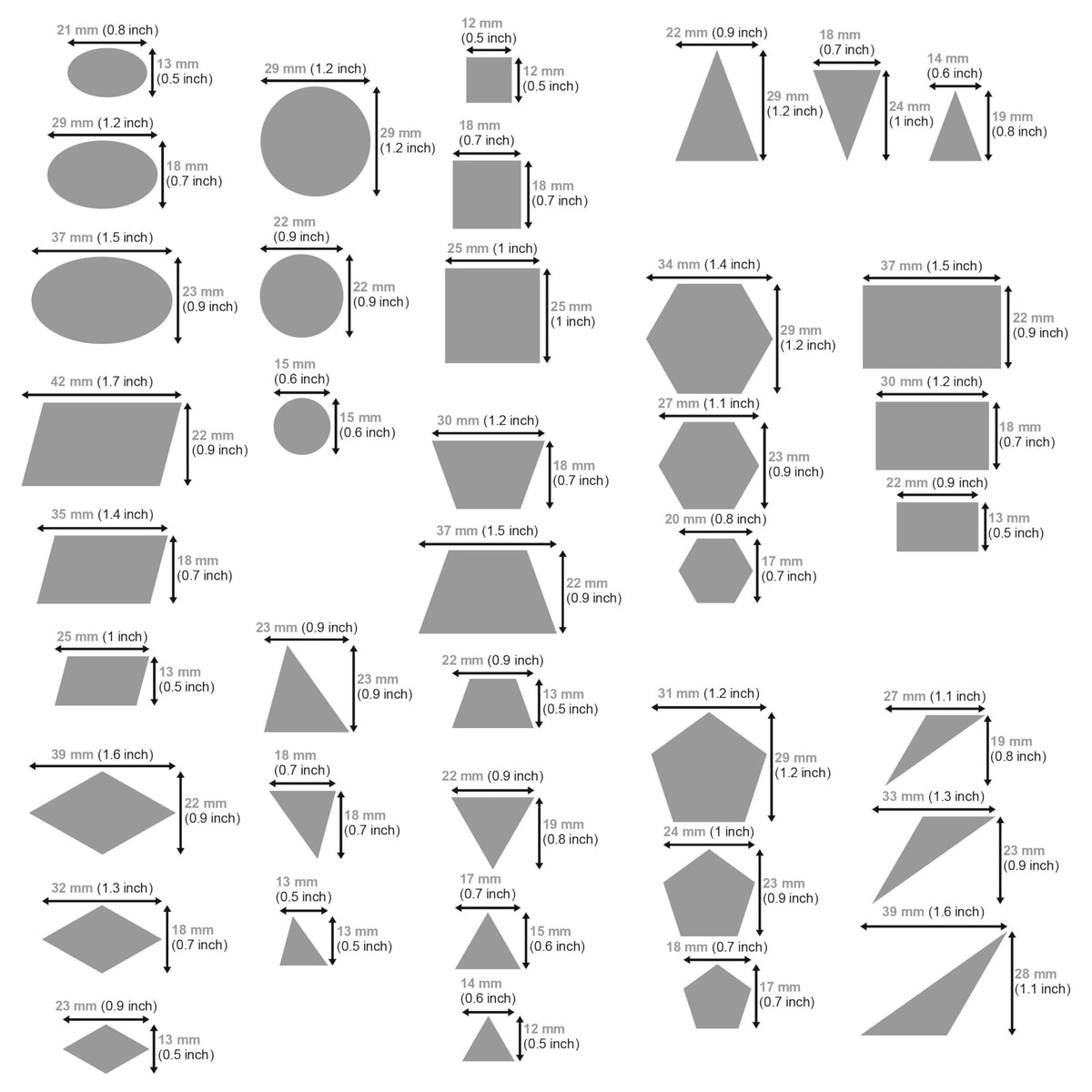 Aleks Melnyk No.201 Metal Circle Template, Stencil, Ellipse, Oval, Triangle Master, Art Circle Tool, Isometric Drawing Template, Lapidary, Cabochons, Geometric Ruler, Jewelry Templates Round