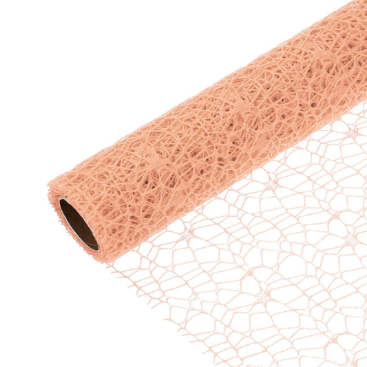 PATIKIL 180" L x 19.7" W Jacquard Net Mesh, Korean Openwork Floral Bouquet Wrapping Paper for Packaging Fresh Flower Wedding Valentine's Day Florist Supplies, Champagne Color