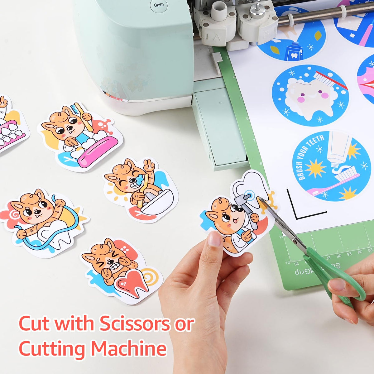 QYH Printable Vinyl Sticker Paper for Inkjet Printers - 110 Sheets, 8.5"x11" Matte Waterproof Sticker Paper - Vibrant, Smudge-Proof for DIY Crafts & Office Labels