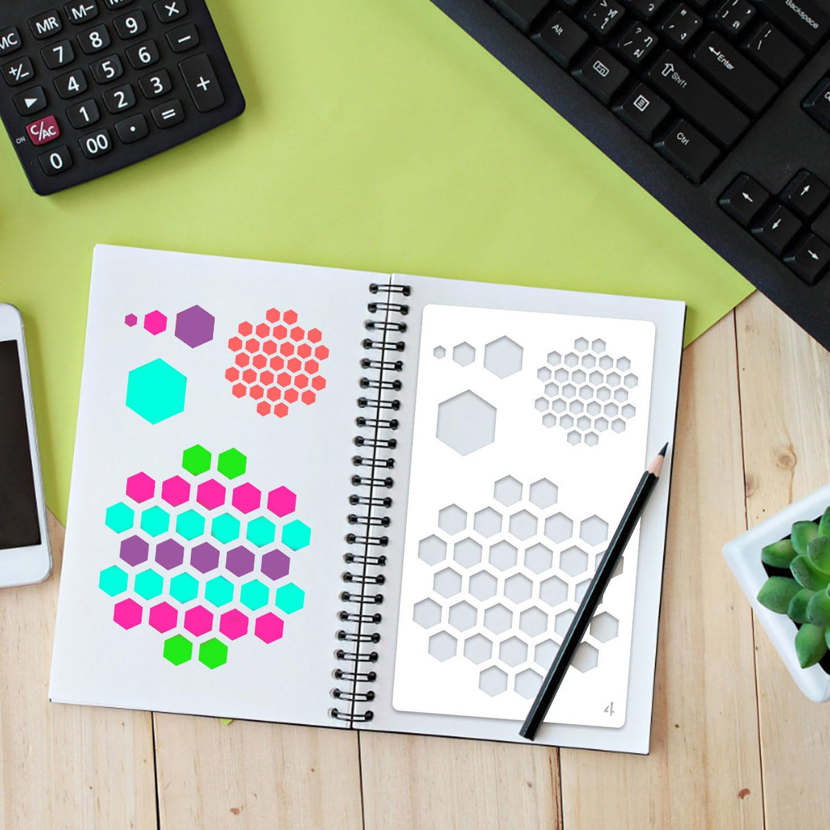 36 Pieces Journal Stencils for Bullet Dot Journaling Notebook Scrapbook, 4 x 7 Inch Planner Stencil DIY Drawing Templates Accessories Supplies Kit for Planners Cards Decorations (Journal)