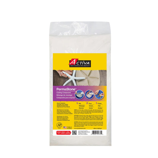 Activa PermaStone Casting Compound, 48-oz (1.36kg) | Strong & Durable, Reproduces Fine Details, Dries White