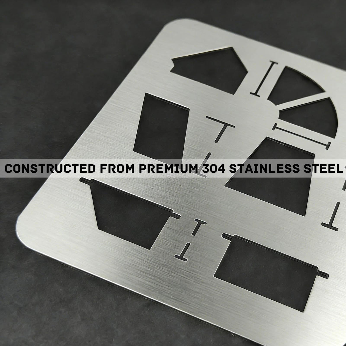 Hxszk Metal Duct Fitting Template Reusable Templates for Drawing Duct Fittings, 1.7mm Professional Stainless Steel Pipe Saddle & Drafting Stencil | Matte Finish, Heavy-Duty for HVAC, Plumbing & Sheet