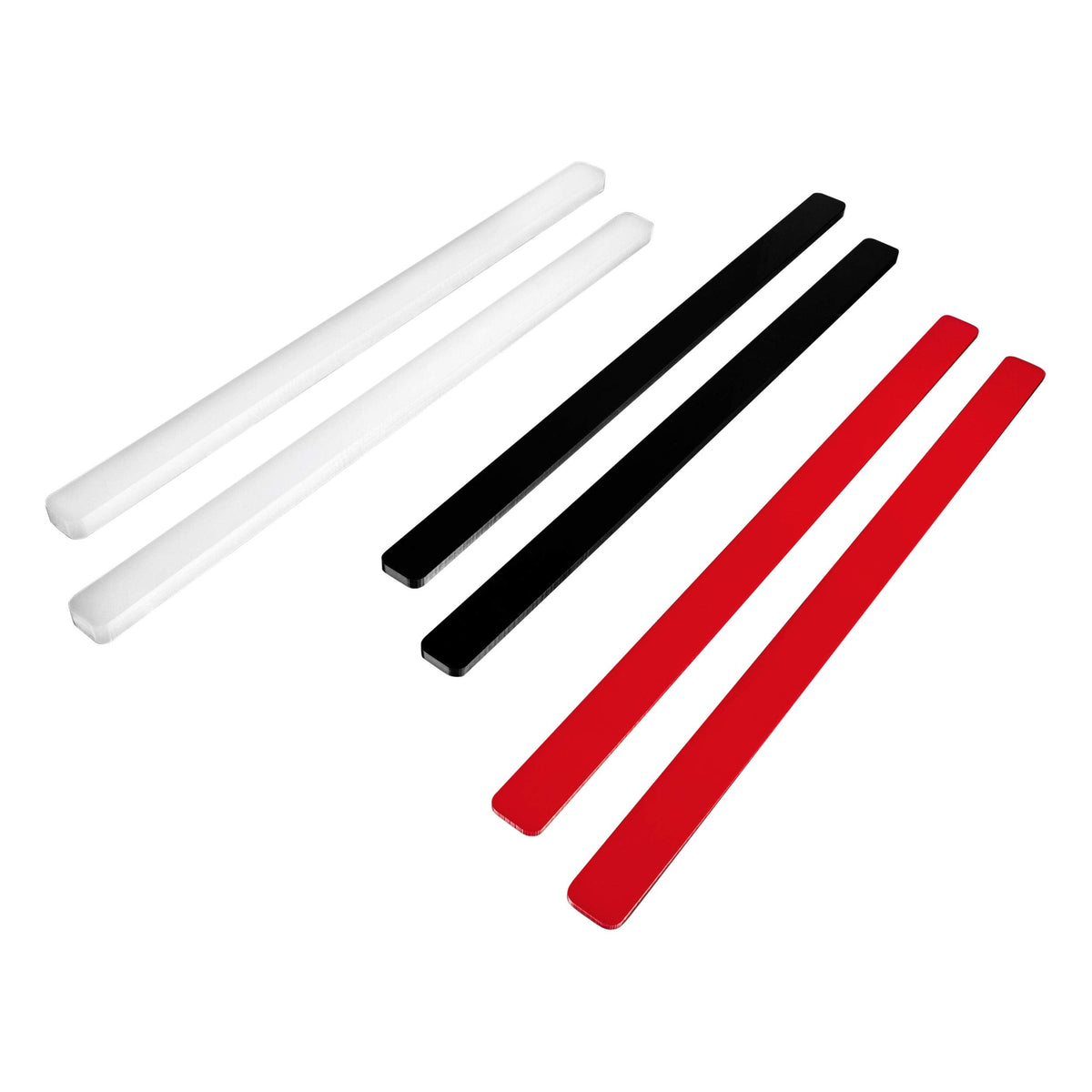 Fat Daddio's Fondant & Dough Leveler Set, 13.75 x 0.75 Inch, White, Black, Red