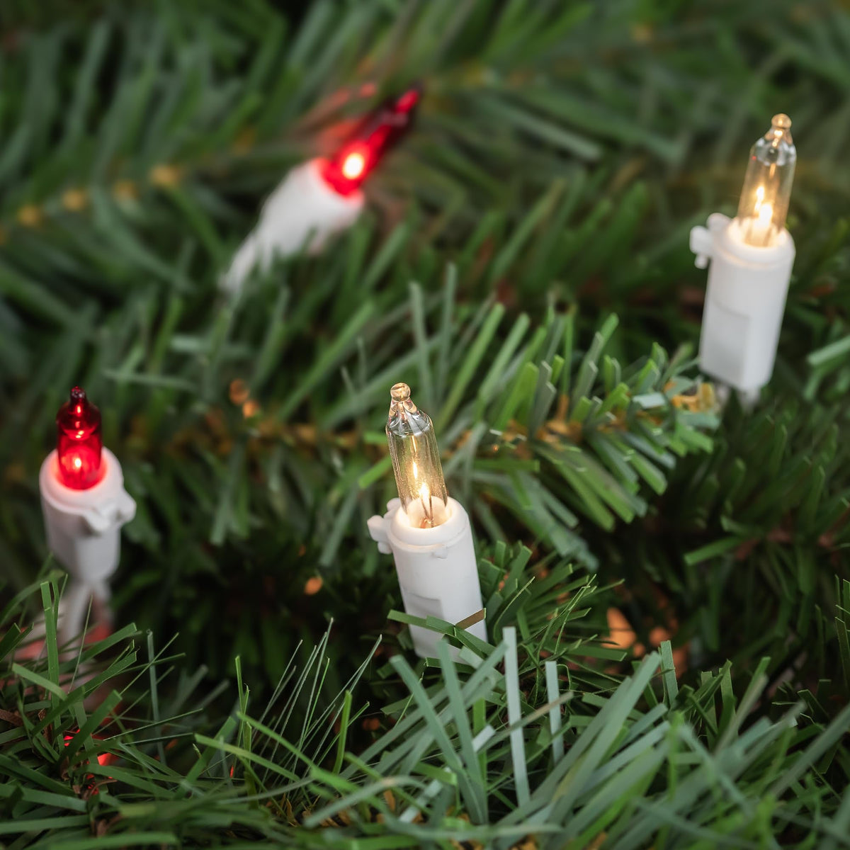 Northlight Mini Incandescent Christmas Lights - 100ct - Red & Clear - 20.25 White Wire
