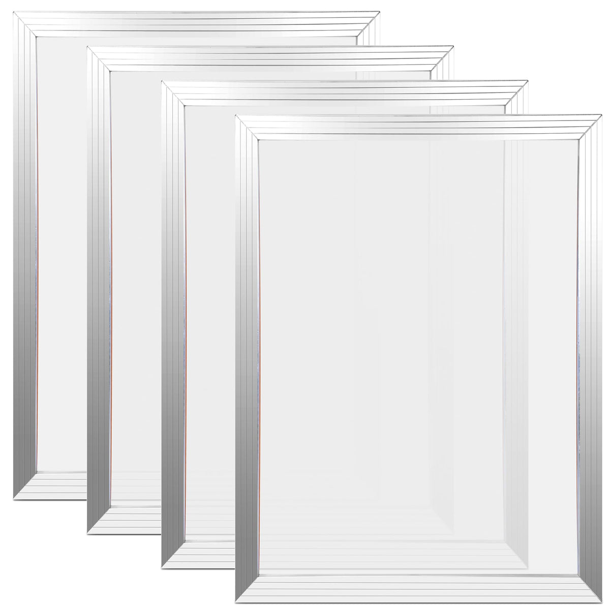 Caydo 4 Piece Silk Screen Printing Frames, 10 x 14 Inch Aluminum Screen Printing Screens with 110 White Mesh for Printing Lovers