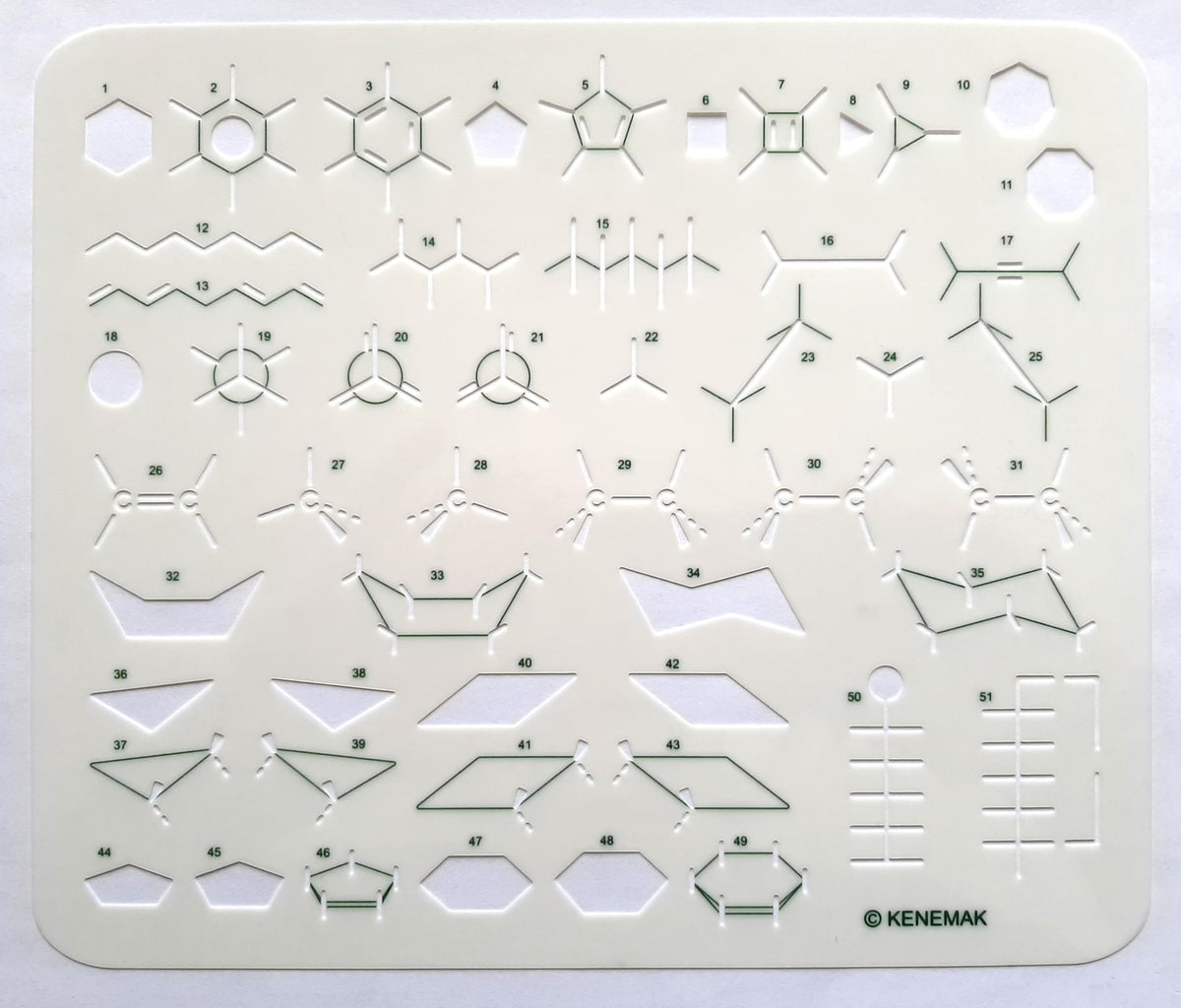 Oganic Chemistry Stencil Drawing MoleculeTemplate