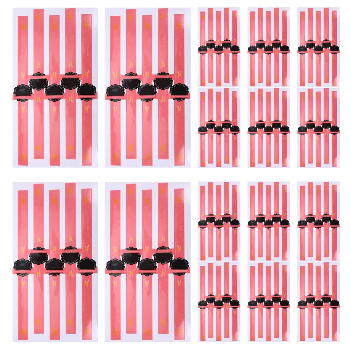Self Adhesive Paper Sealing Stickers - 100pcs Seal Labels for Packaging - Pastry Seal Strip for Handmade Craft Art - Food Retail Package Sticker Baking Scrapbooking -