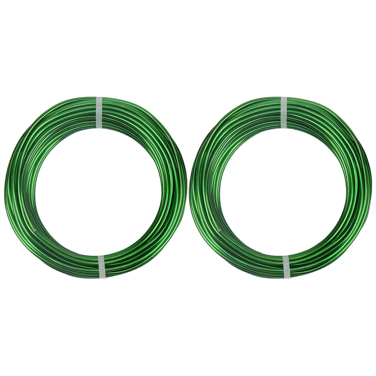 2 Rolls Aluminum Craft Wire, 9 Gauge (3mm) Flexible Metal Wire for Jewelry Making, 65.6 Ft (32.8 Ft/Roll) Bendable Armature Wire for Bonsai, Sculpting and DIY Crafts [Green]