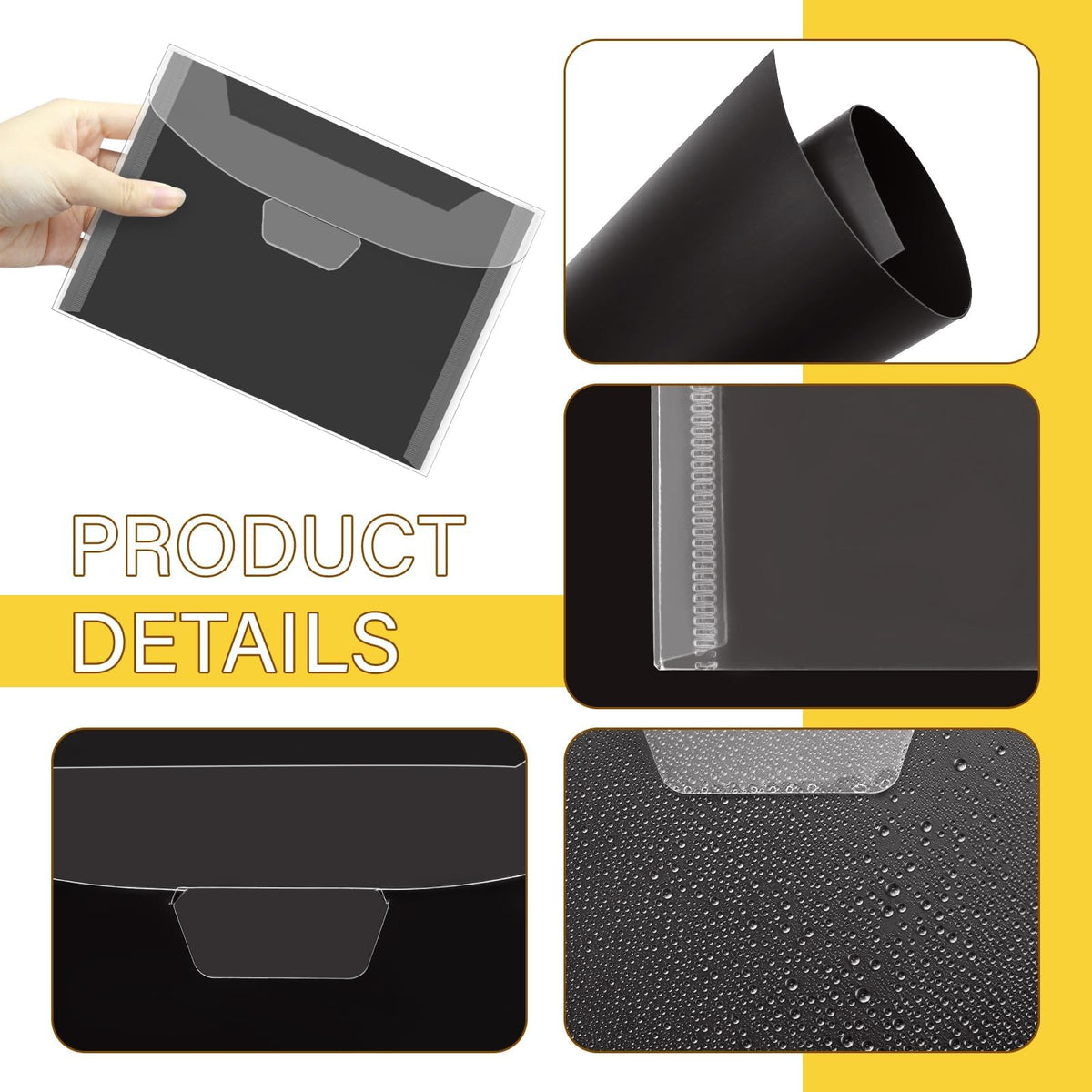 Vmiapxo 48 Pcs Magnetic Sheets for Die Storage, Plastic Stamp and Die Cut Storage Envelopes, Reusable Sticker Organizer Pockets or Receipt Holder for Card Making (5x7 Inch, 24pcs Sheets+ 24pcs Bags)