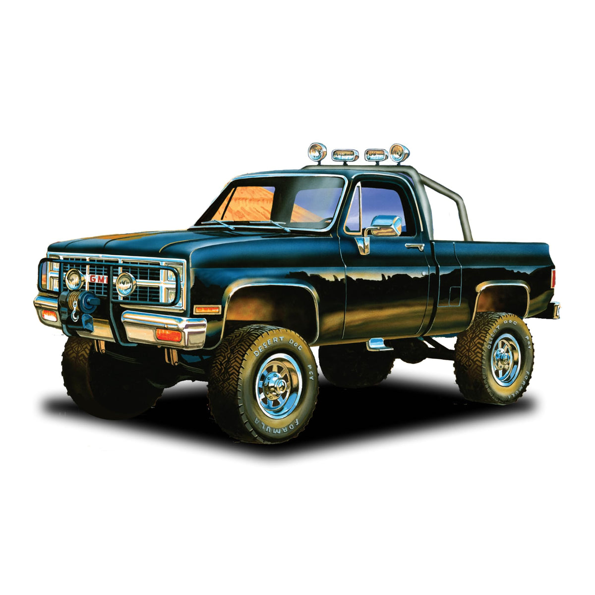 MPC 1984 GMC Pickup 1:25 Scale Model Kit (Black Version)