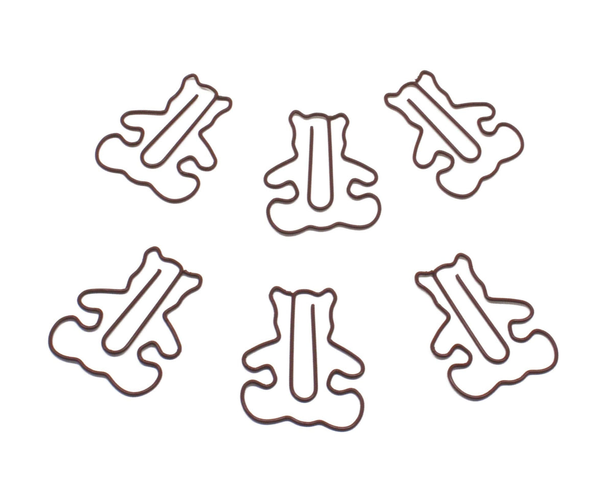 Bear Shaped Paper Clips (100 Count) in Tin – Brown Decorative Clips for Office, Desk Accessories & Gifts – Butler in the Home