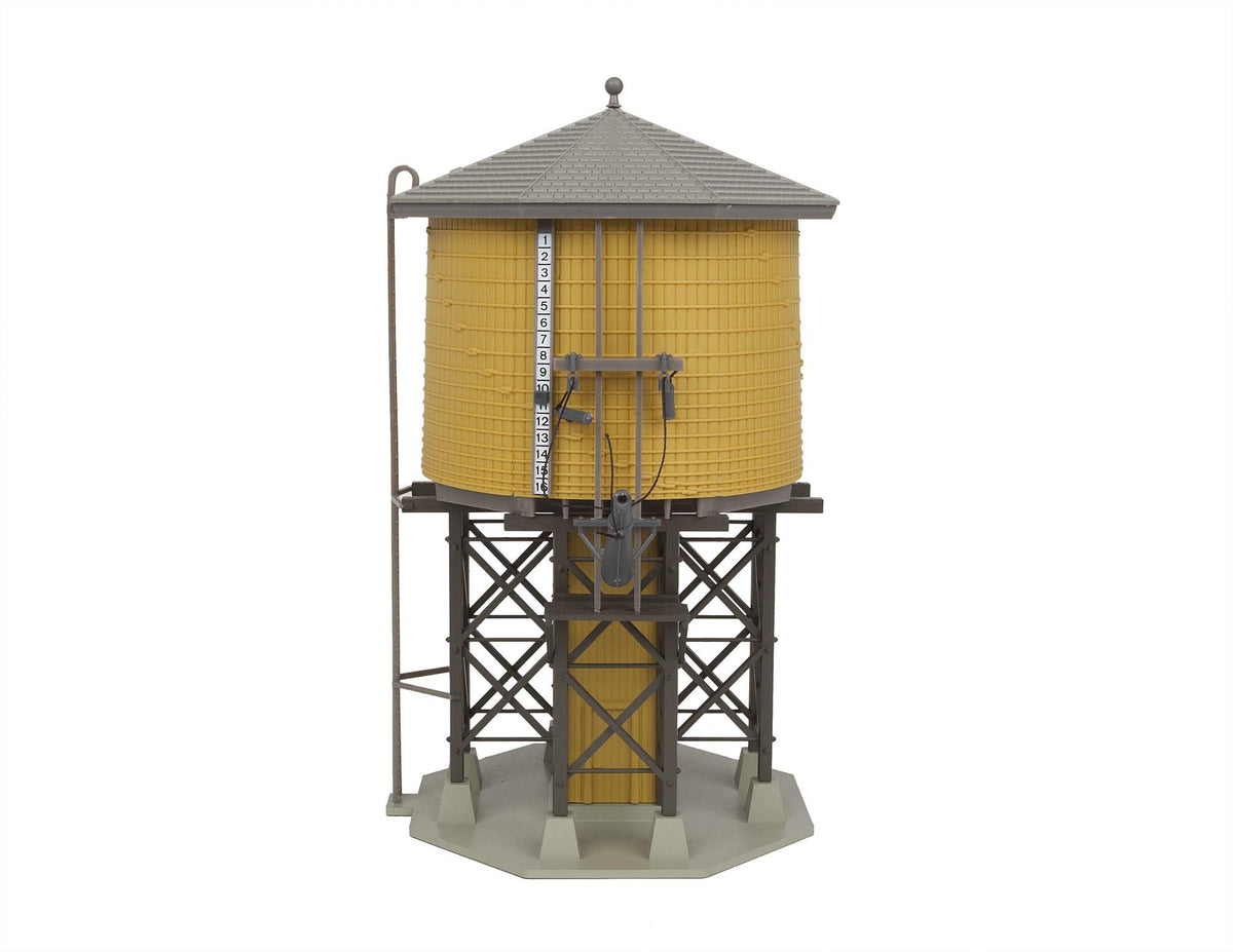 Walthers Cornerstone Wood Water Tank Yellow Ochre 933-2813 HO Scale Model Railroad - Structure Assembled Model