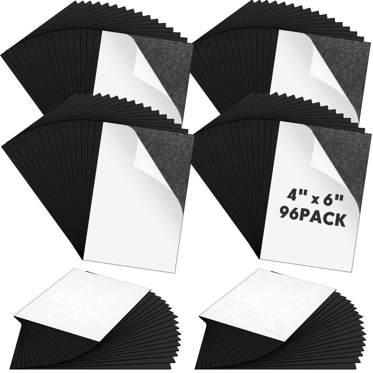 Macarrie 4 x 6 Adhesive Magnetic Sheets with Adhesive Backing Cuttable Magnetic Paper Stickers Flexible Peel and Stick for Picture Crafts Die Storage Photos(96 Pcs)