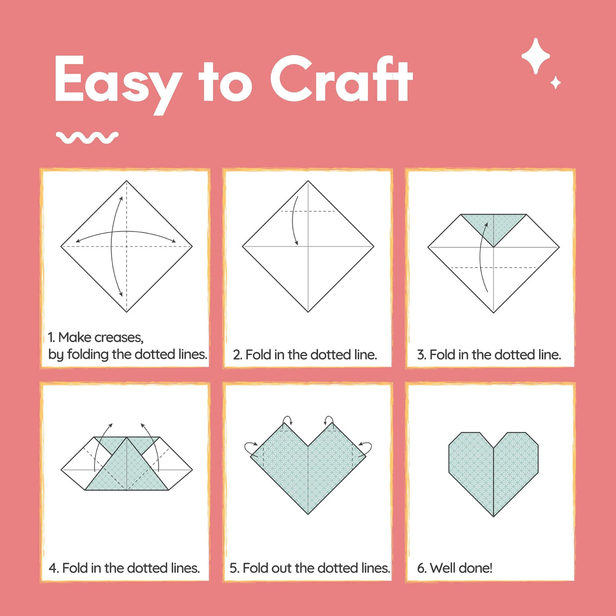 Japanese Origami Paper Set - 120 Sheets - Traditional 6x6 Folding Kit Featuring Floral, Animal, Aztec, Geometric Designs for Kids and Adults