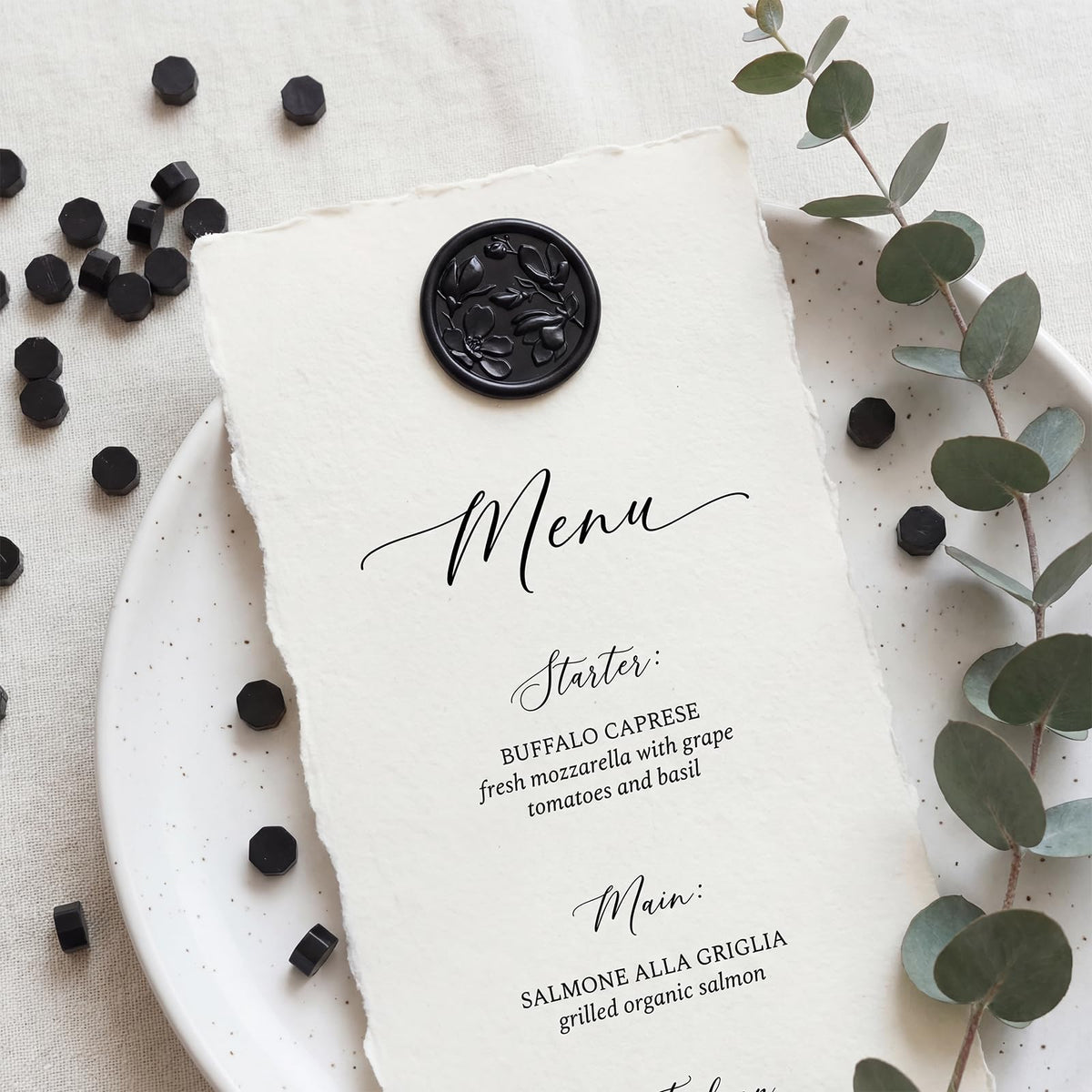 UNIQOOO 540 Pcs Black Sealing Wax Beads Nuggets for Wax Seal Stamp, Great for Embellishment of Card Envelope, Wedding Invitation, Wine Package, Gift Wrapping