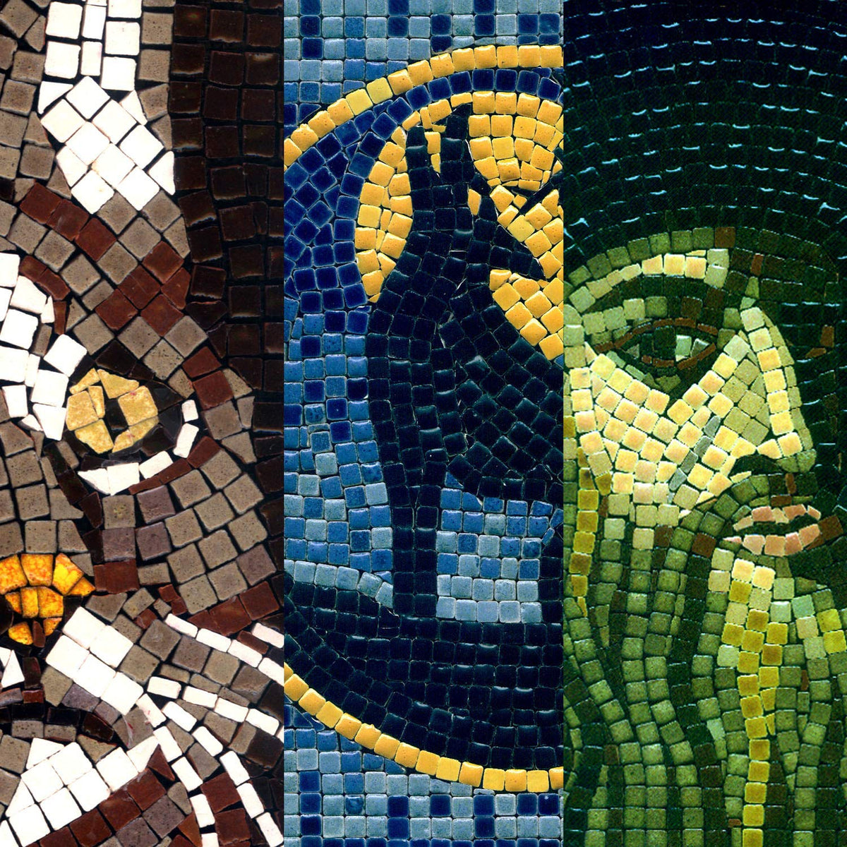 Handmade Mosaics Made Easy with Our Adult Mosaic Craft Kit, Square 7inch (20cm) Dolphin