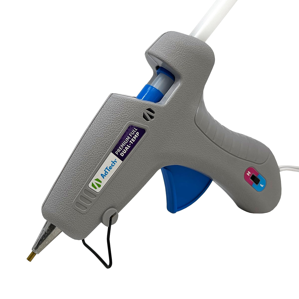 AdTech 0453 2-Temp Dual Temperature Hot Glue Gun Full Size, Light Gray