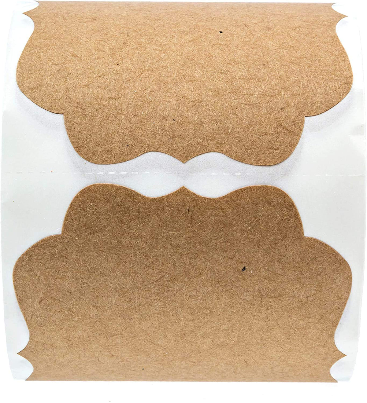 2.5" x 3" Vintage Frame Brown Kraft Present Tag Sticker / 250 Present Labels/Canning Packaging Organization Label/Made in The USA