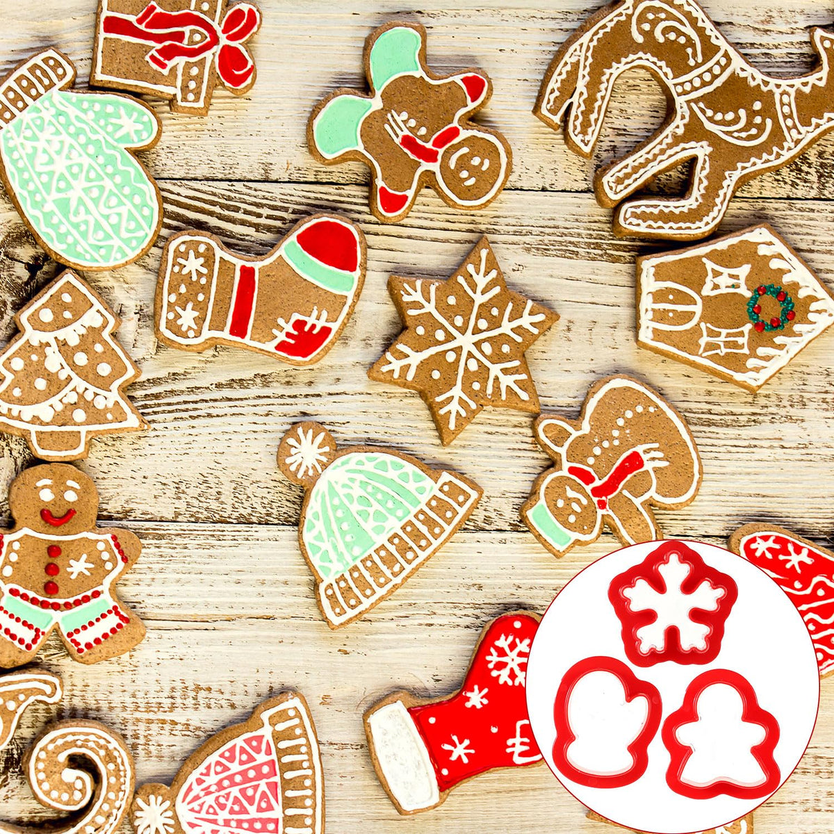 26pcs Christmas Polymer Clay Cutters for Ornaments, Resin Polymer Clay Molds Mini Xmas Holiday Embedded Clay Cutters 26 Design Polymer Clay Tools for Earrings Jewelry Making DIY Craft (Red)