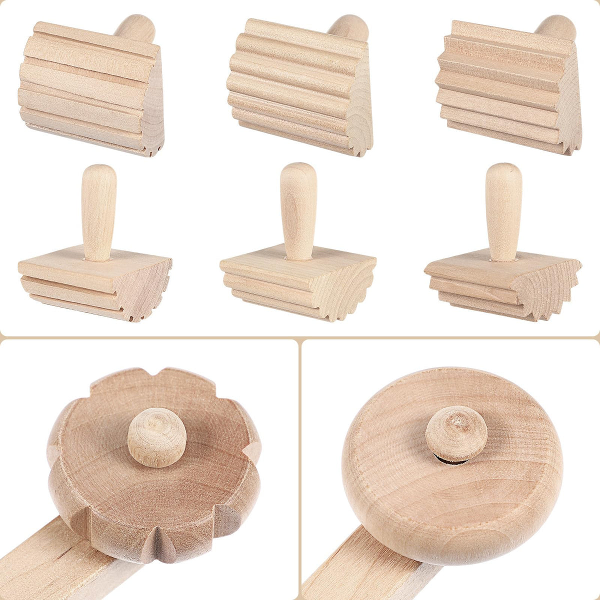 DOITOOL 1 Set Wooden Clay Molding Tools Plasticine Shaping Tool DIY Craft Kit for Children