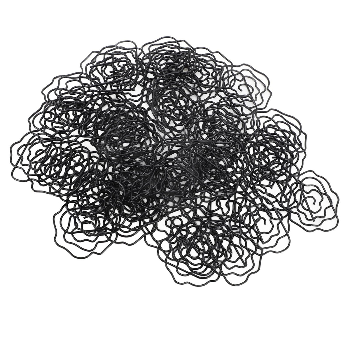 Paperclips Set, Metal Decorative Exquisite 50pcs Flower Paper Clips Cute for Office for Scrapbooking (Black)