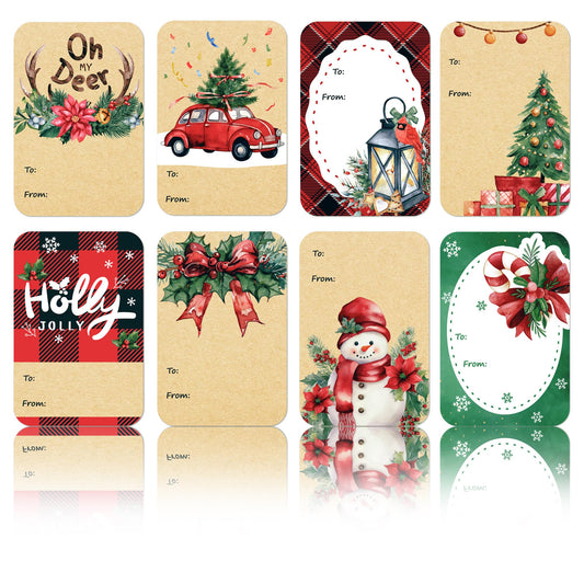 DreamBuilt 120pcs Tags - 2"x3" Name Tags Stickers for Presents - Christmas Gifts for Women, Men, Kids - Wrapping Paper, Decorations, Gift Bags