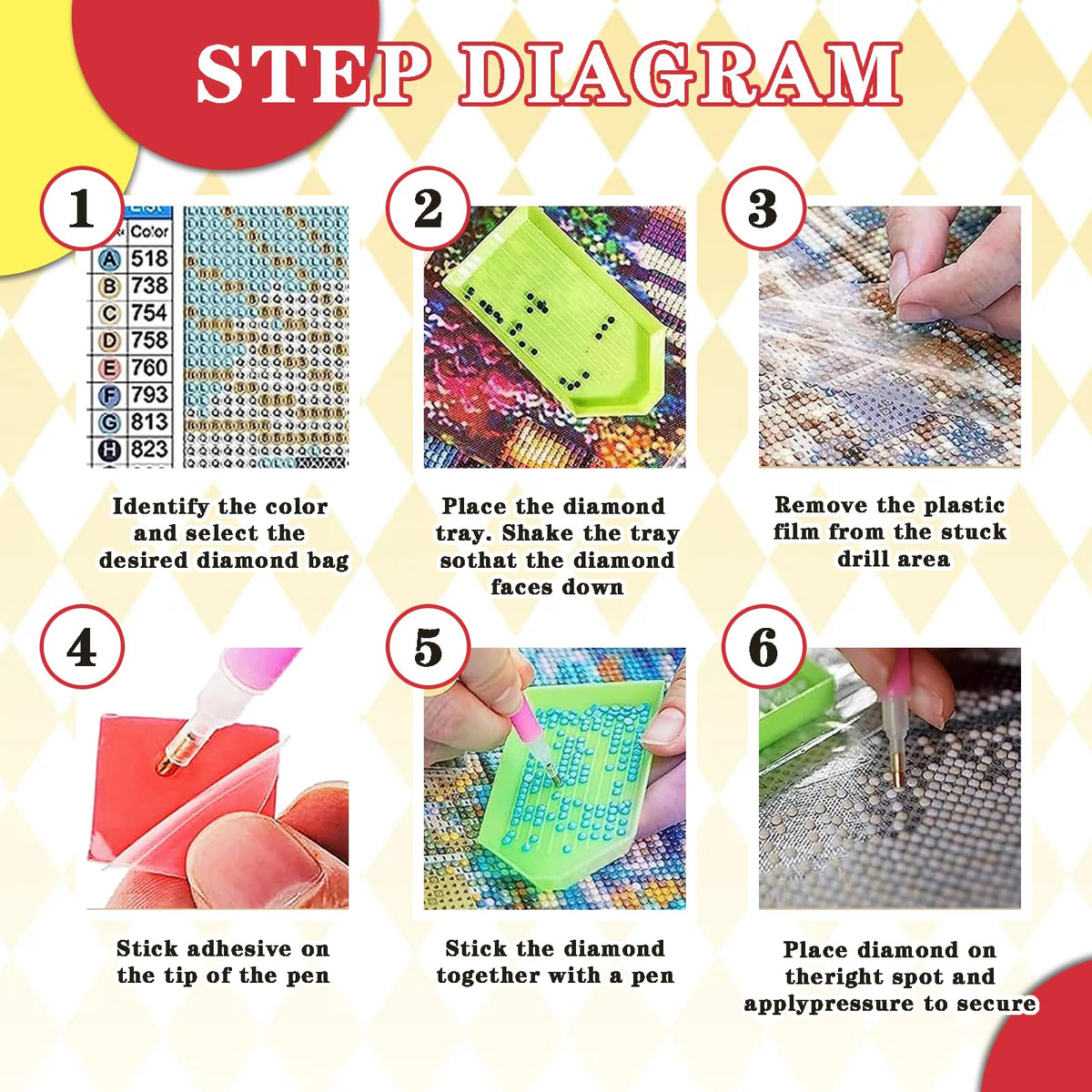 Leatrice Fall Diamond Painting Kits for Adults 5D Diamond Art Kits Gem Dots Paintings Full Drill Beginners Women DIY for Home Wall Decor 11.8x15.7 Inches Landscape 6 Pack