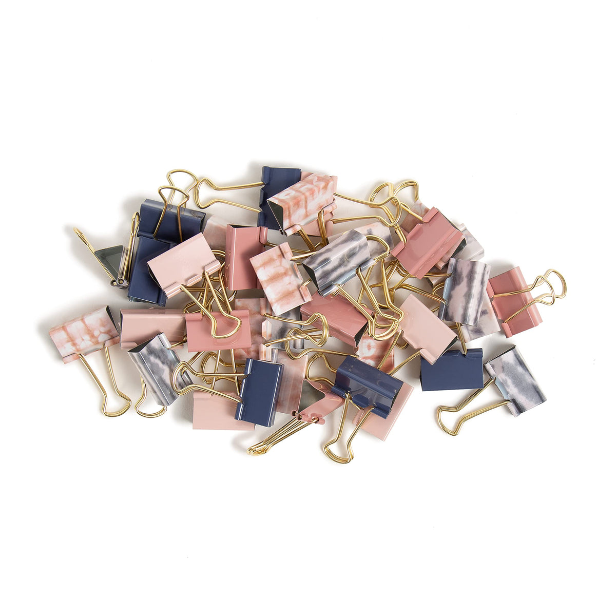 U Brands Fashion Binder Clips, Soft Dye with Gold Prongs, Office Organization Supplies, 32mm, 36 Count