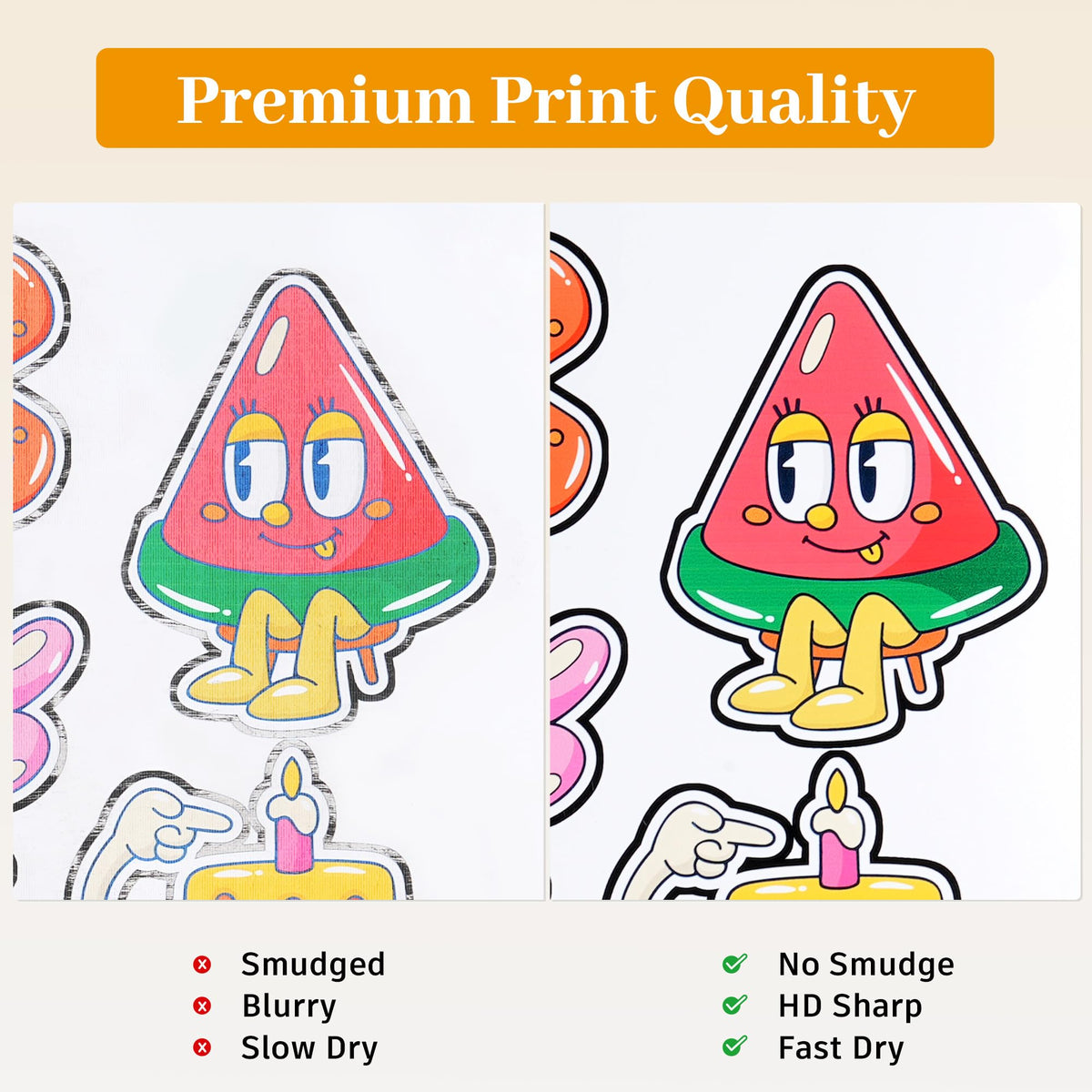 QYH Printable Vinyl Sticker Paper for Inkjet & Laser Printer - Matte White Waterproof, 50 Sheets Vivid Colors, Compatible with Cricut, Silhouette, Ideal for Small Business & DIY- 8.5"x11"