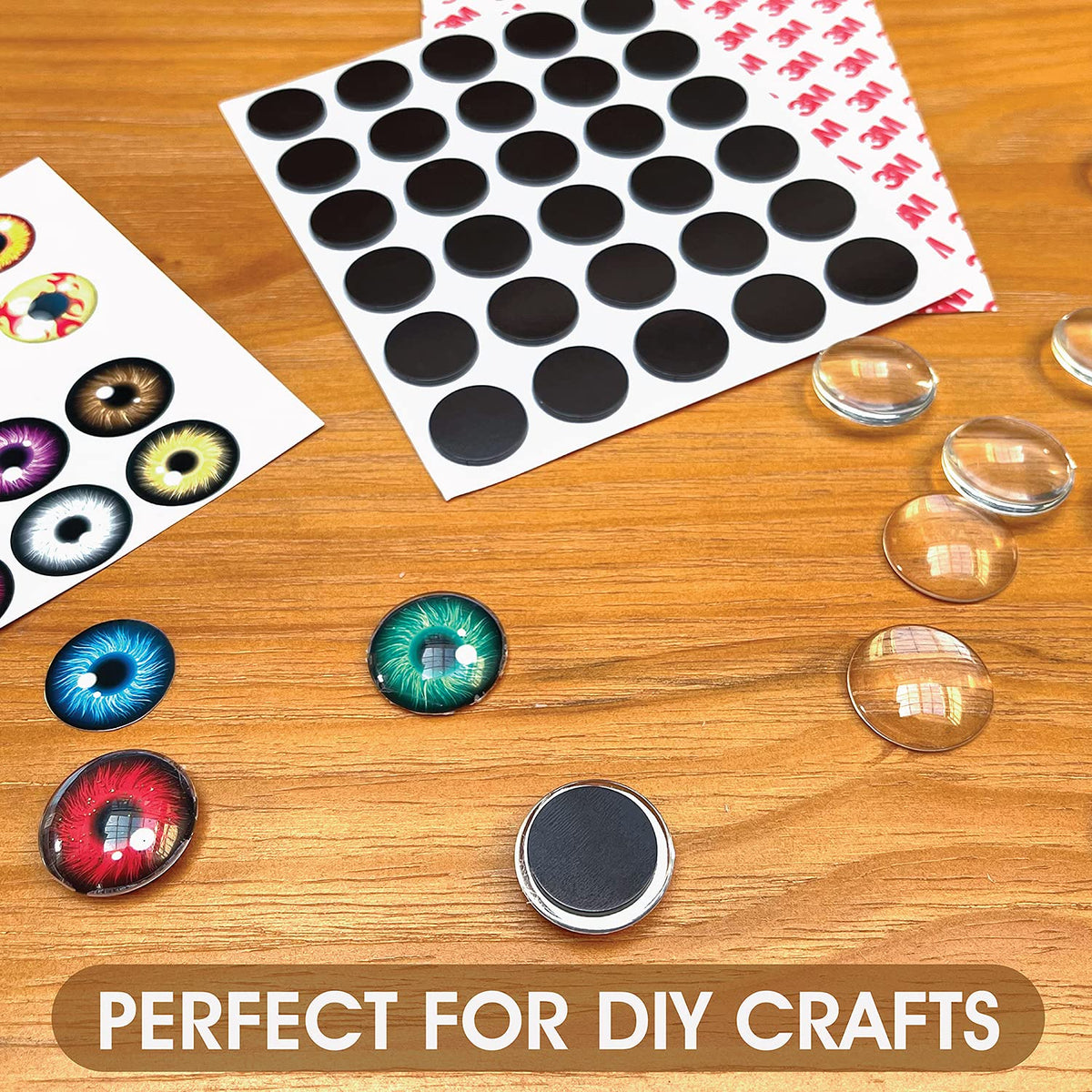 Magnetic Dots 120pcs - Round Magnets with Adhesive Backing, Circle Size Diameter 0.8’” x 0.08” on 4 Tape Sheets, with 3M Strong Adhesive Backing. Perfect for DIY, Art Projects, Industrial & Fridge