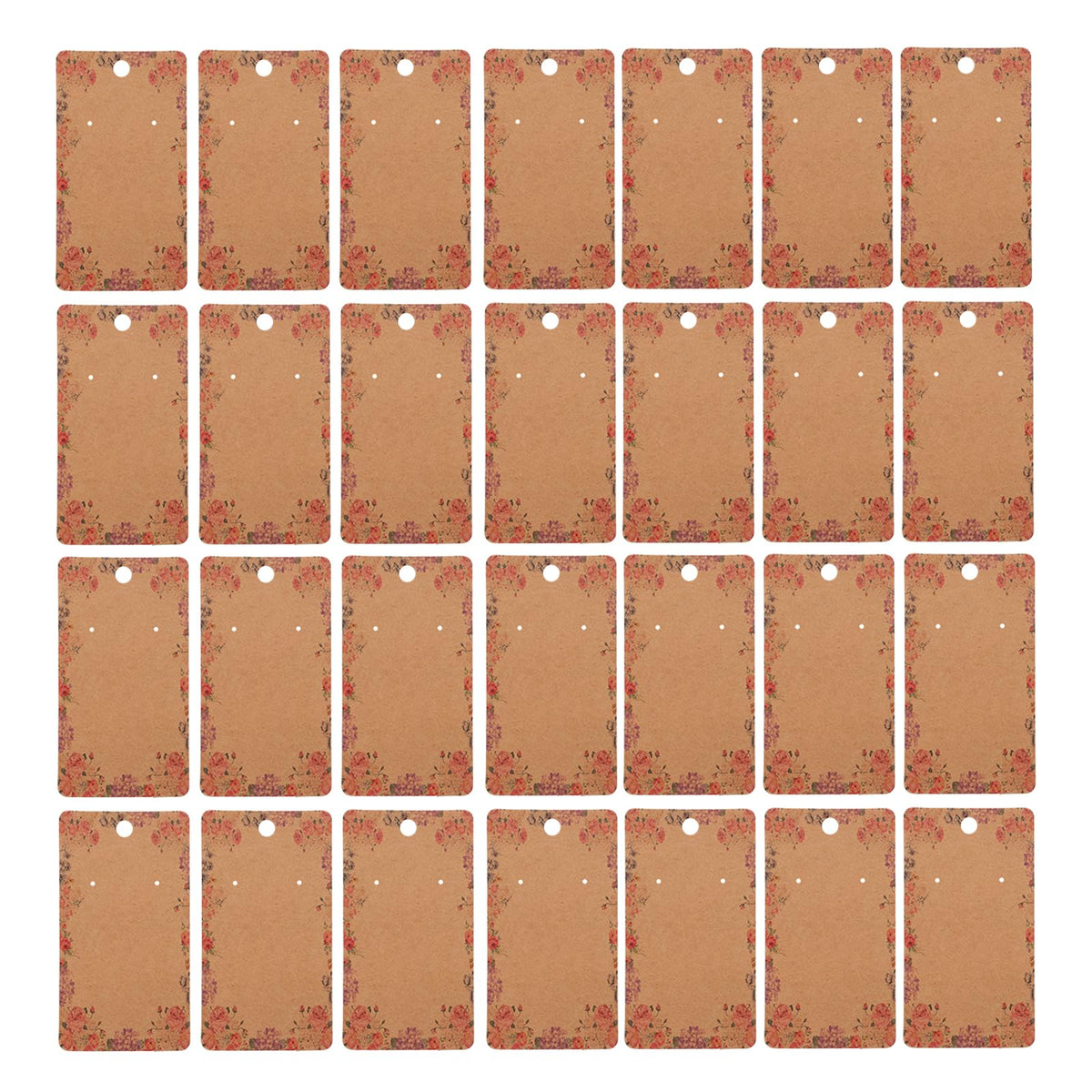 Beavorty Earring Display Cards 3.8X2.3 Inch Paper Jewelry Holder for Earrings Packaging 100Pcs Hanging Cardboard Earring Holders for Selling and Display