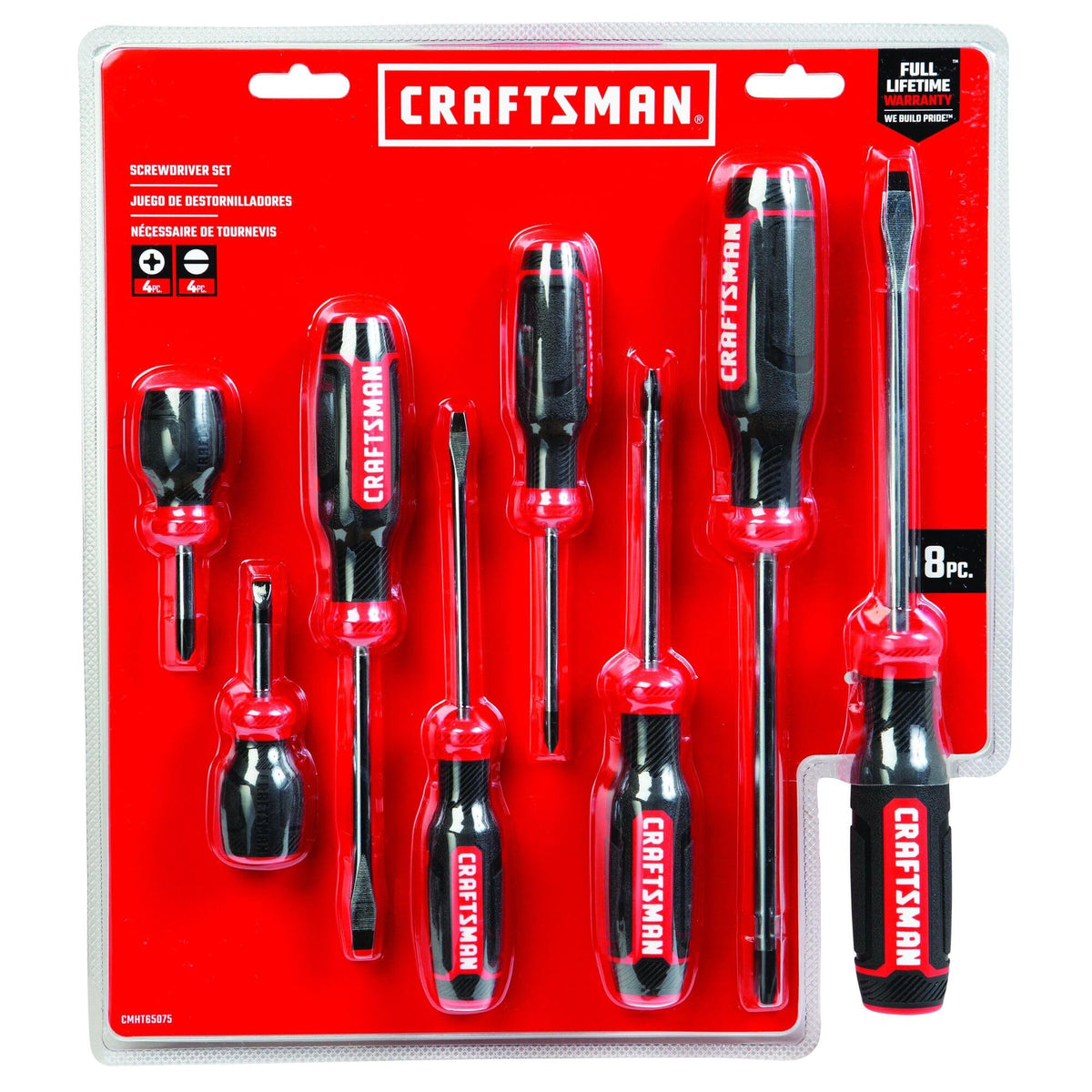 CRAFTSMAN Screwdriver Set, Bi-Material, 8 Piece Set (CMHT65075N)