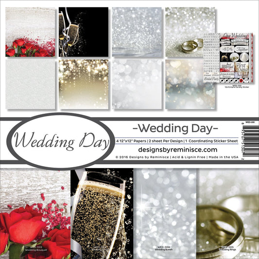 Reminisce Wedding Scrapbook Collection Kit, Multicolor, 12" by 12", (WED-200)