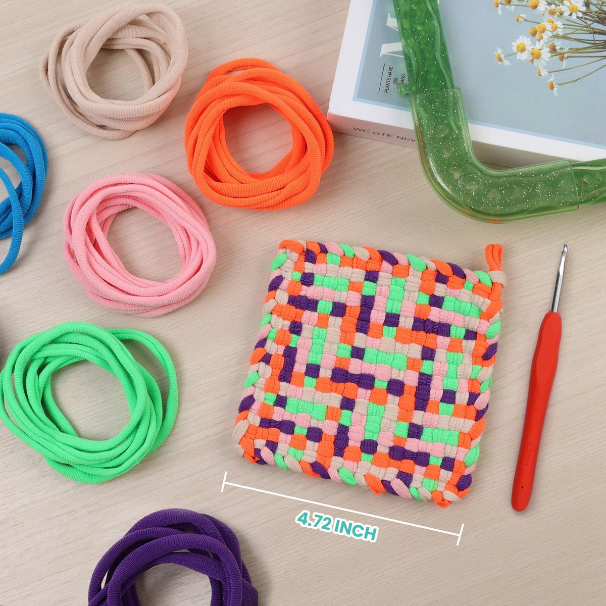 FUNiOi Weaving Loom Kit Toys for Kids, DIY Crafts Projects of 6 Potholders and 10 Friendship Bracelets, 2-in-1 Square Buildable Loom Knitting Kits, Gift Ideas for Girls 6-12 Years Old