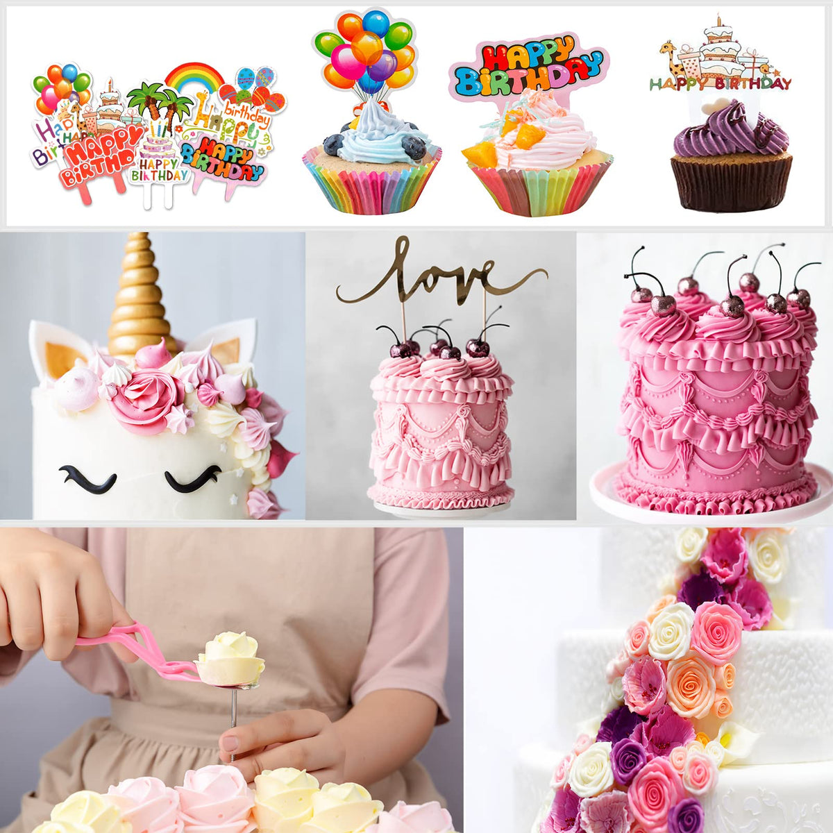 Cake Decorating Supplies Kit Tools 356pcs, Nifogo Baking Accessories with Cake Turntable, Pastry Piping Bag, Piping Icing Tips for Beginners