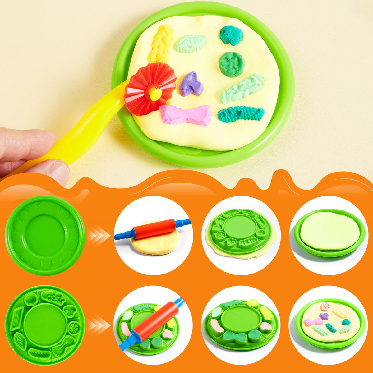 JOYIN 44 Clay Tools Set for Kids, Clay Accessories with Various Plastic Molds, Rolling Pins, Cutters, Gift for Boys Girls