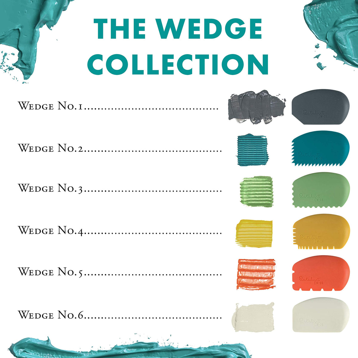 Princeton Catalyst Tools, Art Supplies for Texturizing and Moving Paint, Wedge- White