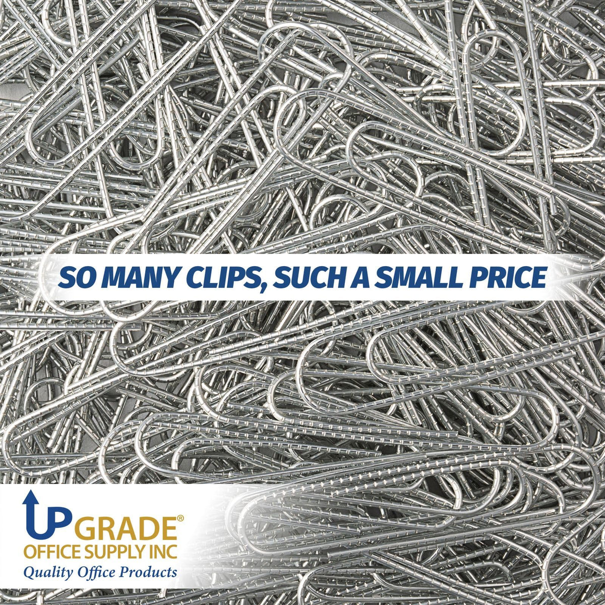Upgrade Office Supply Jumbo Paper Clips, Non Skid, 1.9 Inch, 1000 Count (10 Boxes of 100), Silver, Made in USA