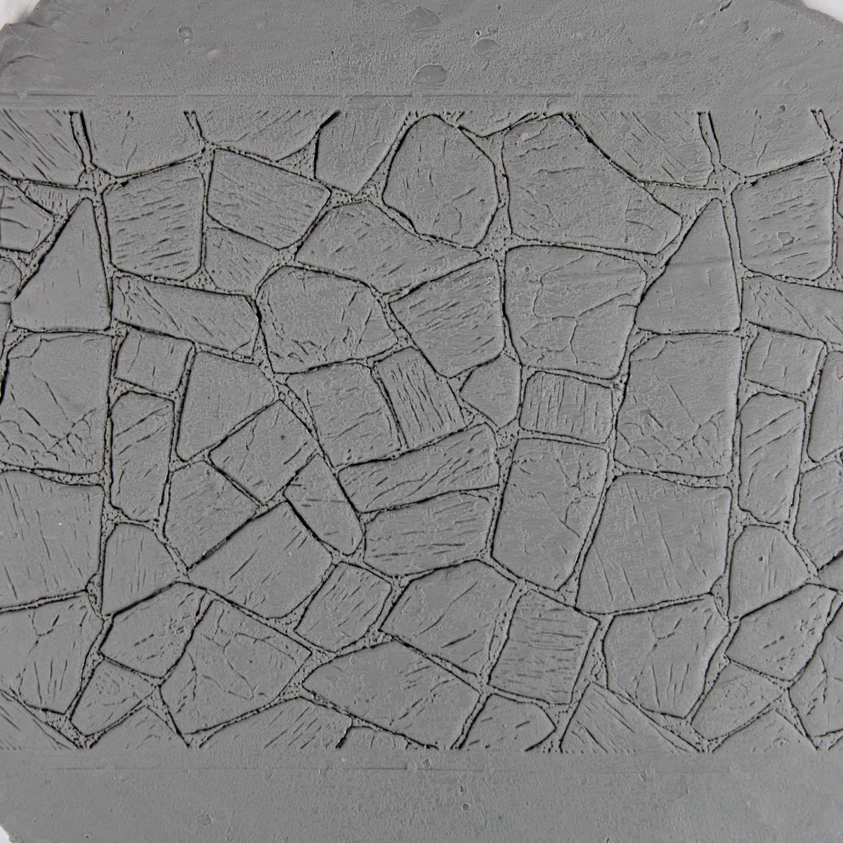 Flagstones Clay Texture Roller (4") - Seamless Set #02 - Embossing Pattern Roller for Polymer & Ceramic Clay, Pottery & Crafts