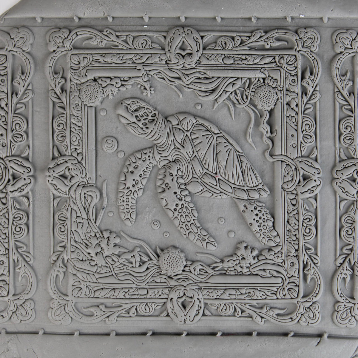 Sea Turtle Clay Texture Roller (4") - Ocean Set #01 - Embossing Pattern Roller for Polymer & Ceramic Clay, Pottery & Crafts