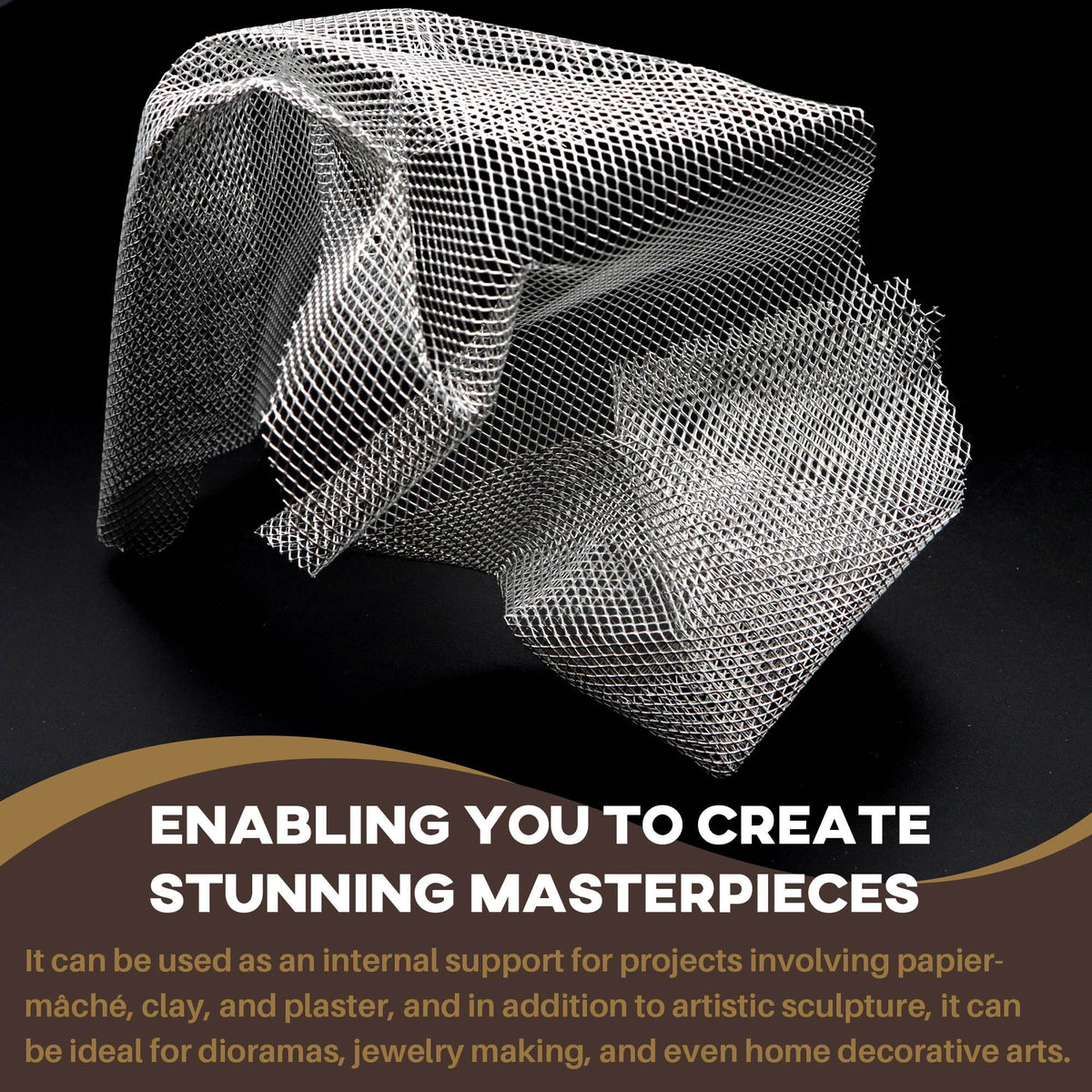 Terixe Aluminum Wire Mesh for Arts and Craft - Sculpting Mesh Roll 15.7 Inch by 16.4 Foot - Ideal for Sculpture Projects - Craft Wire Mesh for Crafts